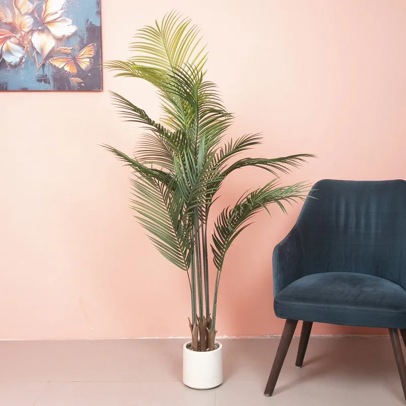 Lush Green Areca Palm Artificial Plant With Black Plastic Pot media 3