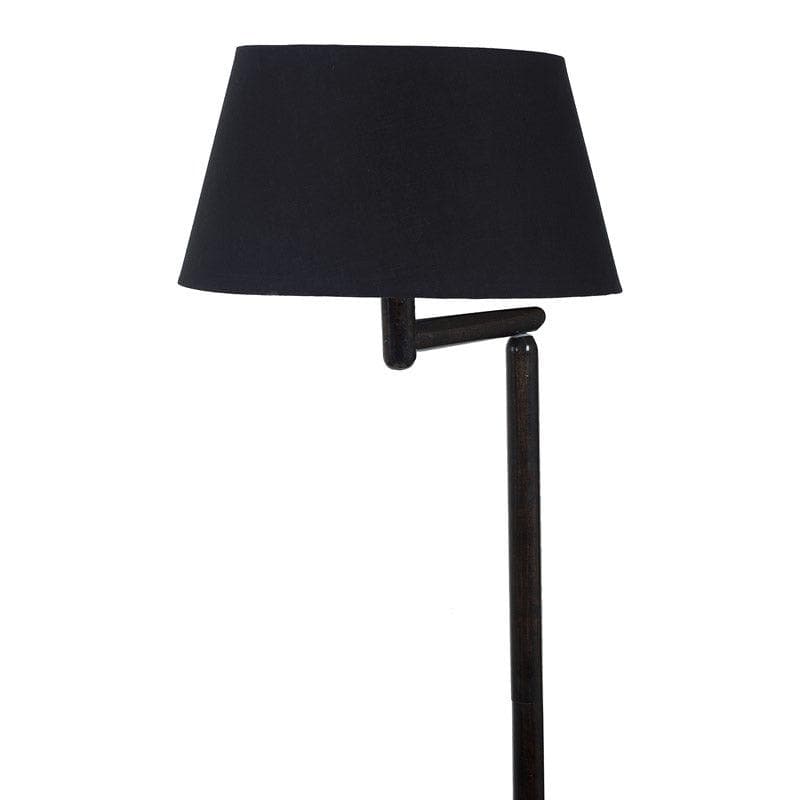 Eartha Enya Wooden Floor Lamp With Shelf - Black media 4