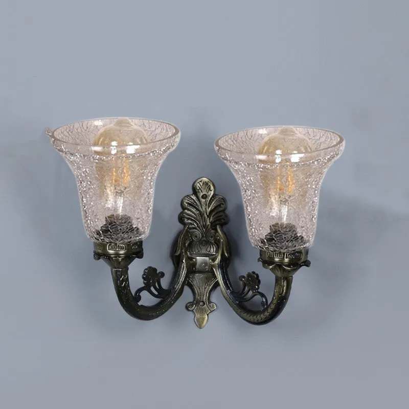 Crystal Flare Antique Base Glass Wall Lamp media 5
