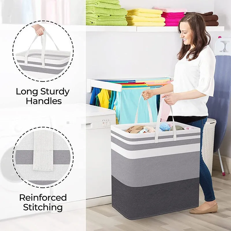 Kiva Cotton Linen Laundry Basket media 6