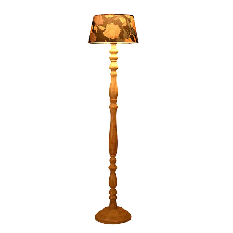 Hewn Prism Lotus Wooden Floor Lamp media 3