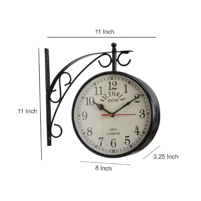Dolva Double Sided Station Clock - Black & White media 5