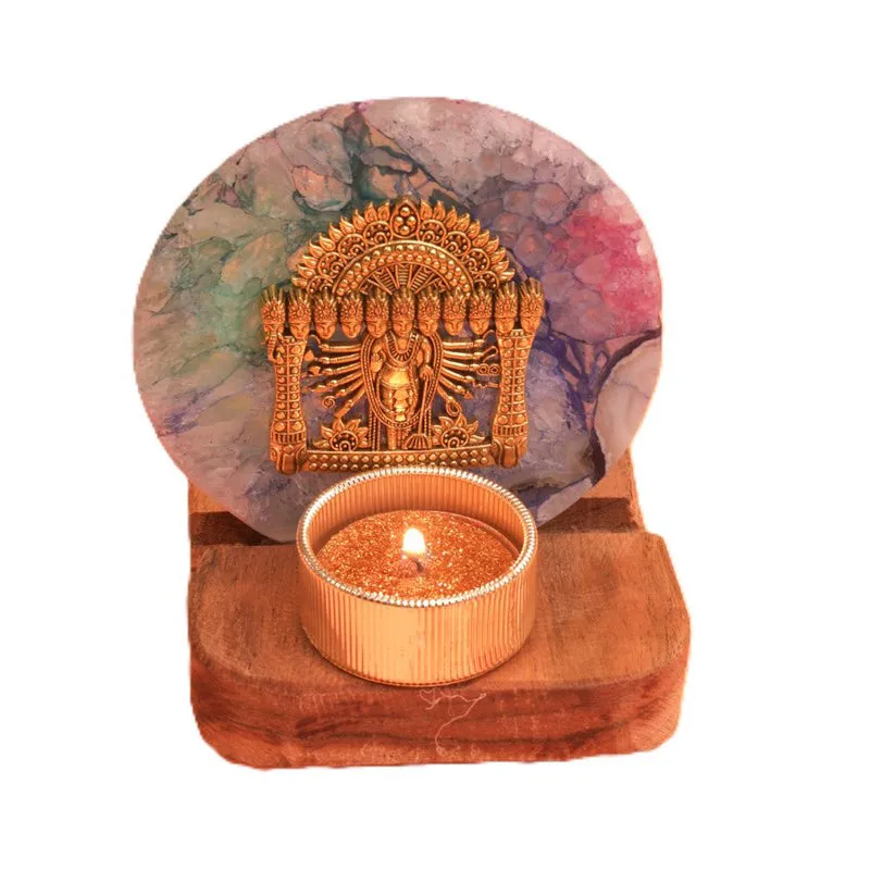 Divine Aura Lord Narayan Tealight Candle Holder media 5
