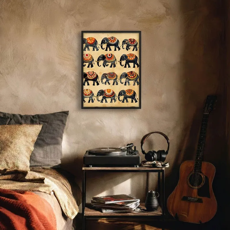 Hathira Canvas Wall Painting With Black Frame media 8