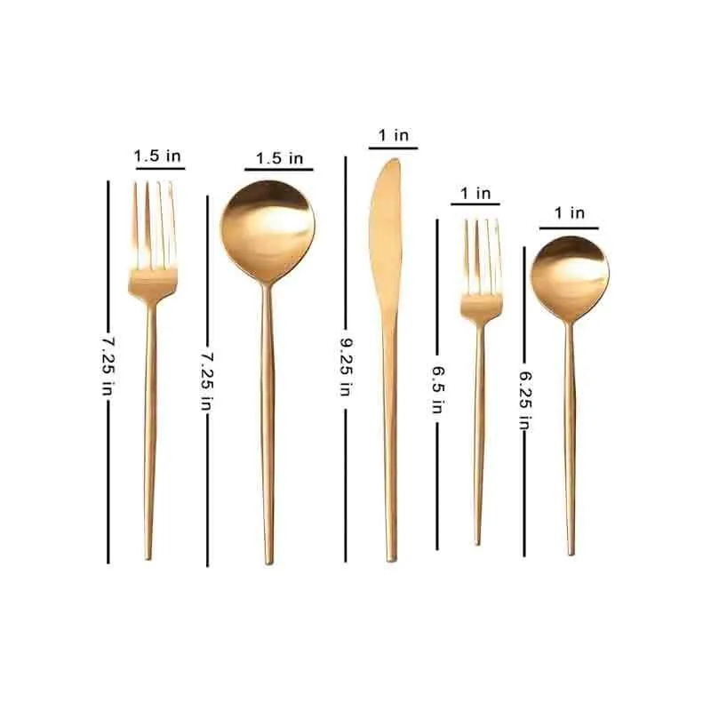 Miaa Cutlery (Gold)- Set Of Five media 5