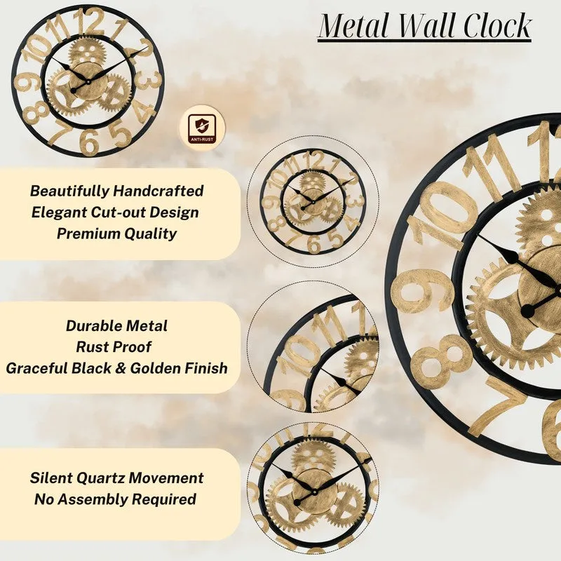 Marker Silent Wall Clock - Gold media 6