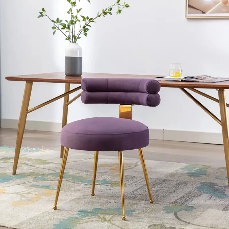 Velmora Metal Accent Chair - Purple media 4