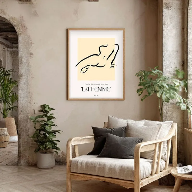 Soft Recline Canvas Wall Painting With Brown Frame media 5