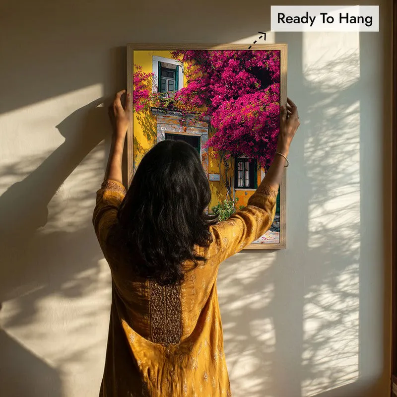 Blooming Wall Canvas Wall Painting - Brown Frame media 8