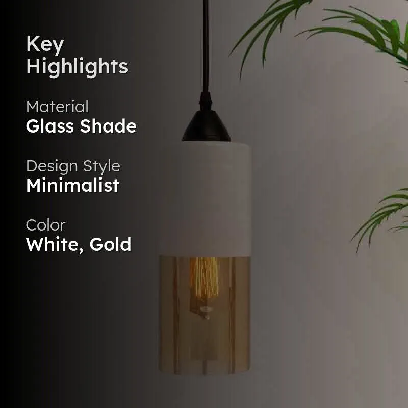 Capsule LED Glass Ceiling Lamp - White media 2