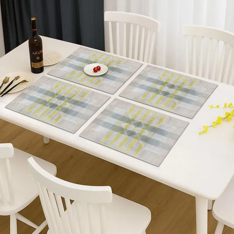 Orane Multicolor Rectangle PVC Table Mats - Set Of Four media 1