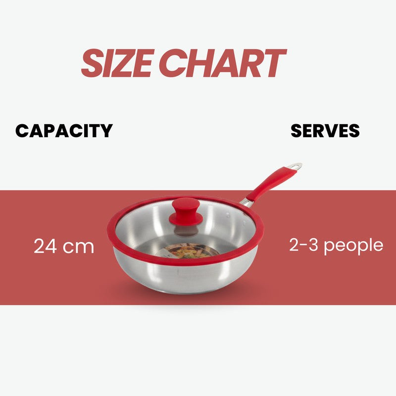 Salford Triply Frying Pan with Lid (2800 mL) - 24 CM media 10