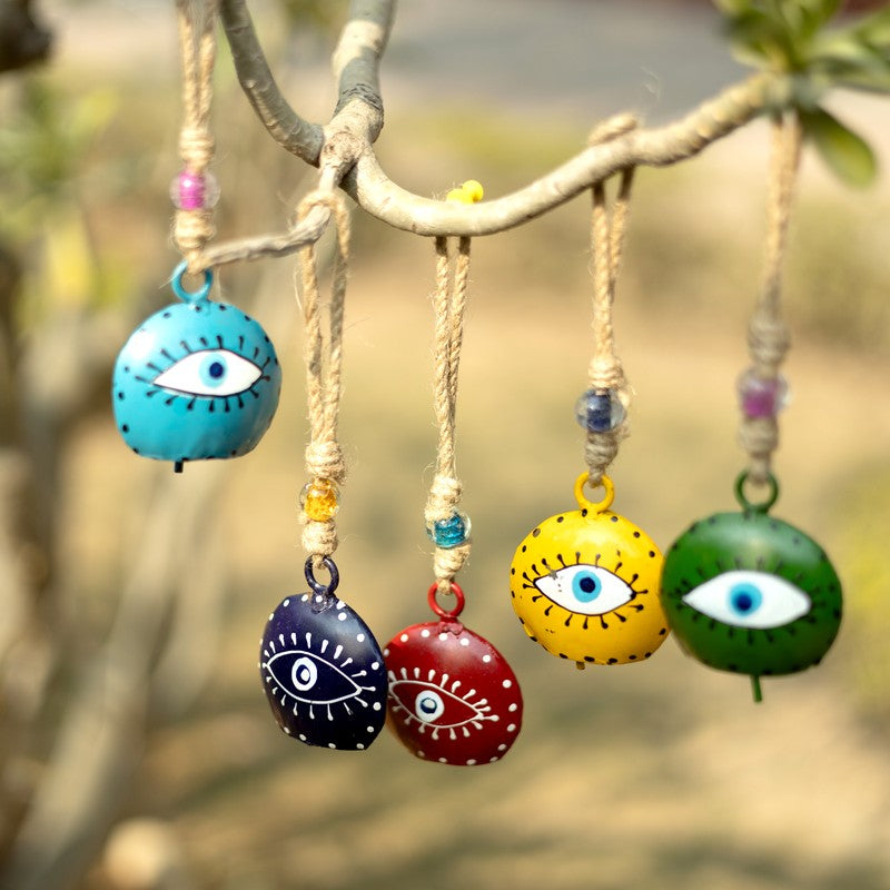 Echoa Eye Decorative Hanging Bell (Set Of Five) - Set Of Five media 3