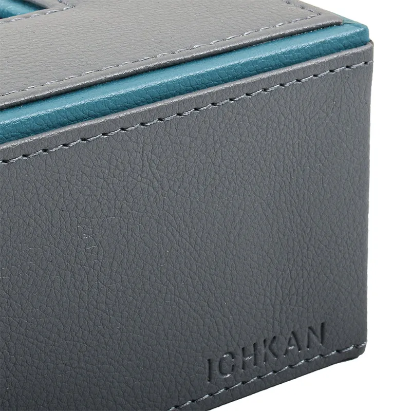 Tisca Edge Faux Leather Tissue Box - Grey media 5