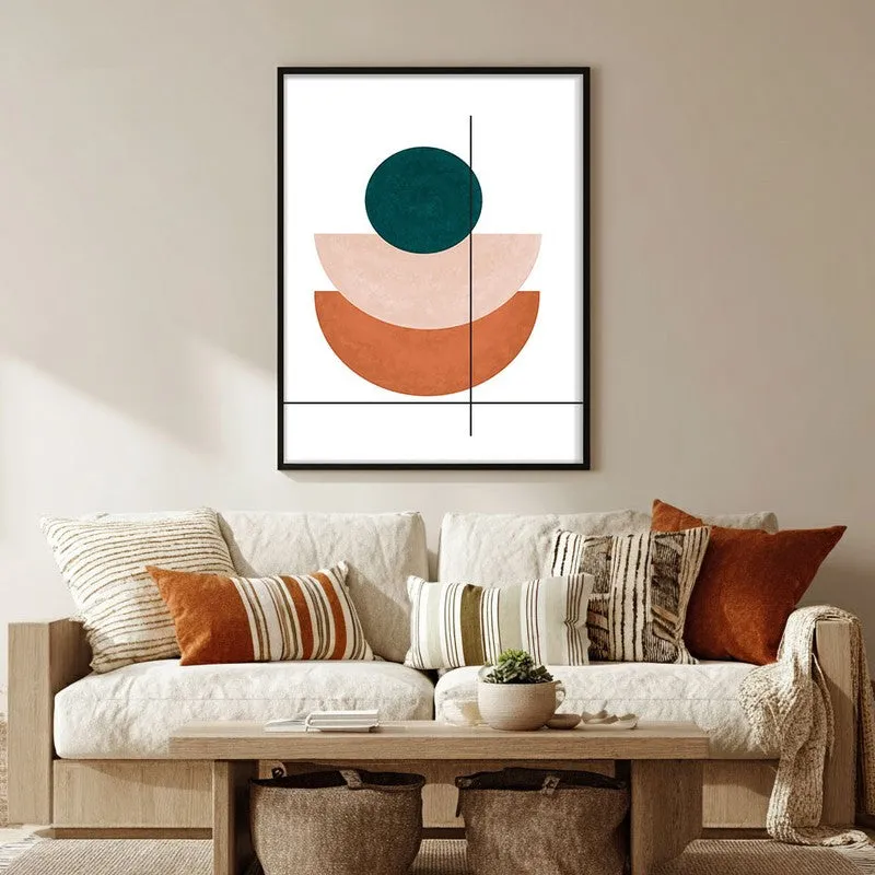 Linear Anchor Canvas Wall Painting With Black Frame media 3