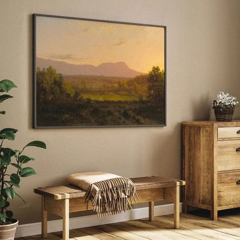 Tranquil Valley Canvas Wall Painting - Black Frame media 5