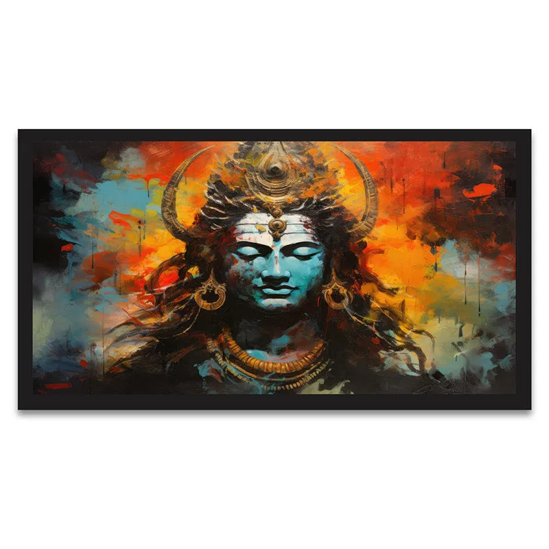Spiritual Shiva Canvas Wall Painting media 4