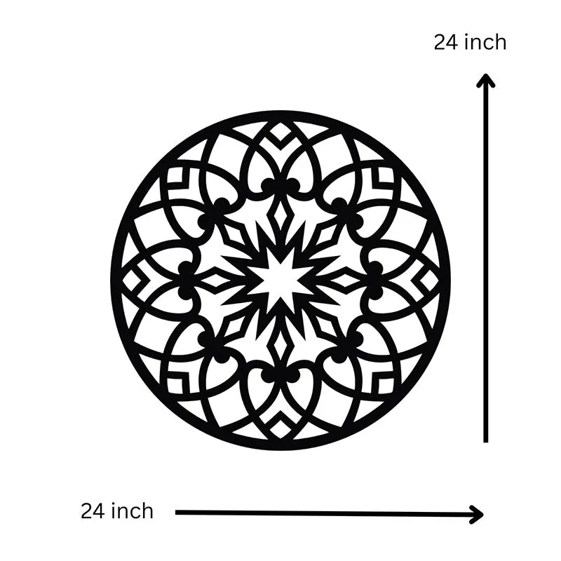 Lesa Mandala Black Iron Wall Accent media 6