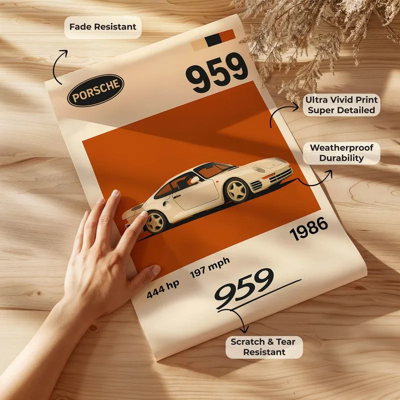 Porsche 959 Legend Wall Poster media 7