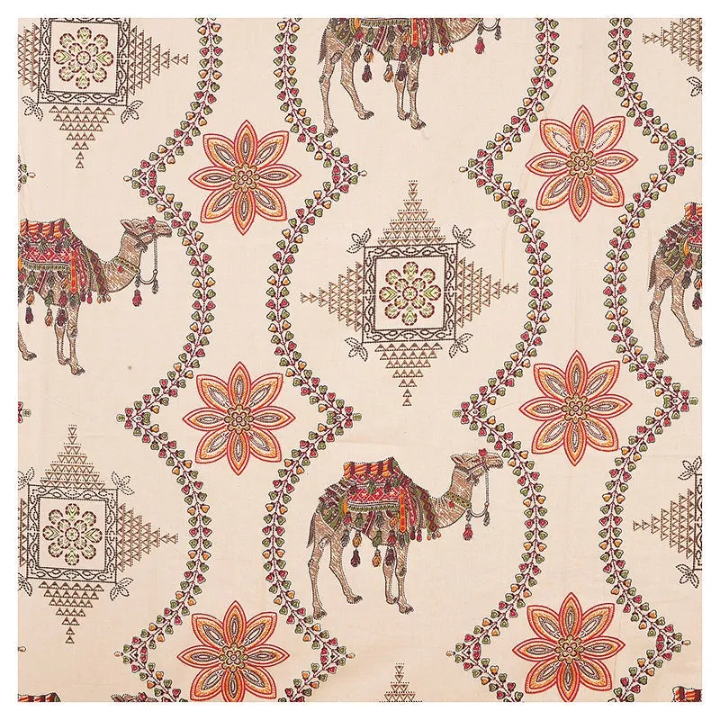Ankaari Ethnic Cotton Diwan Set (Peach) - Six Piece Set media 7
