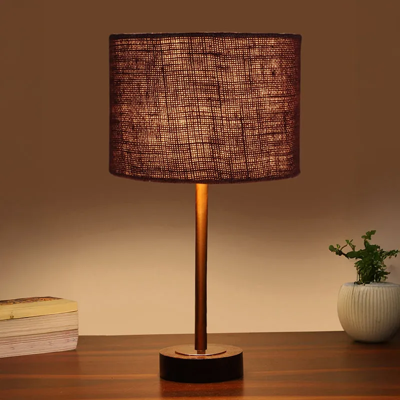 Sienna I Rodin Wooden Table Lamp - Brown,Copper media 1