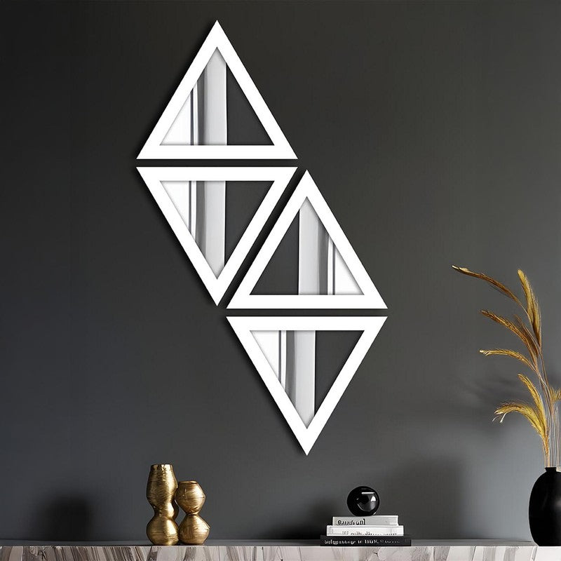 Trio Reflect Wall Mirror (White) - Set Of Four media 4