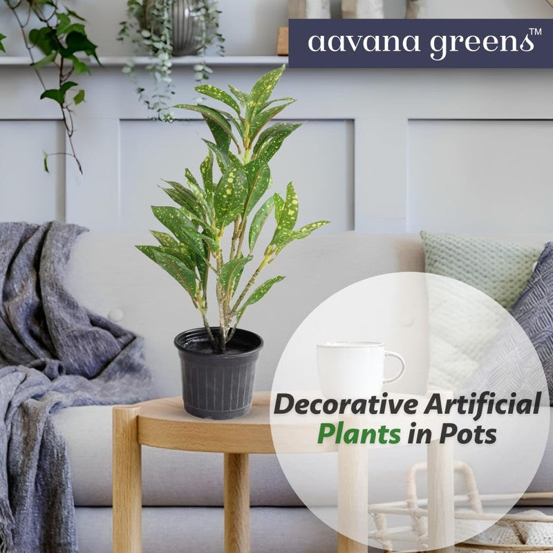 KivaLeaf Artificial Plant With Black Plastic Pots - 1.2 Feet media 7