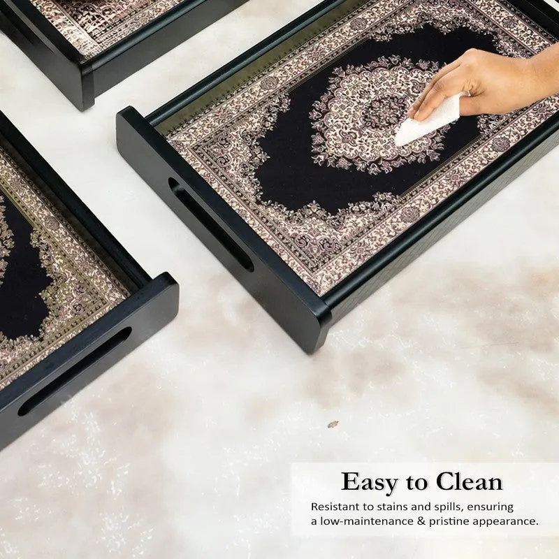Velin Wooden Serving Tray - Set Of Three media 5