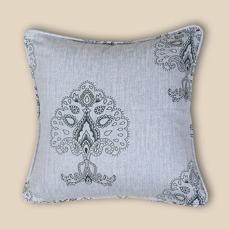 Swayam Ink Petala Printed Cotton Cushion Cover - Set of Two media 3