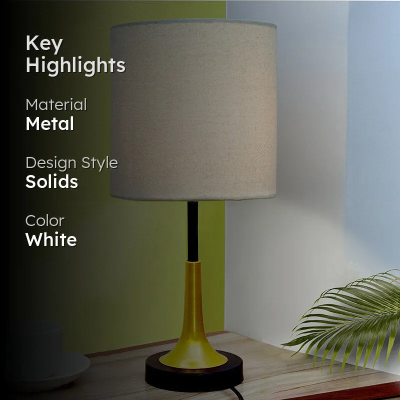 Arialla Drum Metal Table Lamp - White,Gold,Black media 2