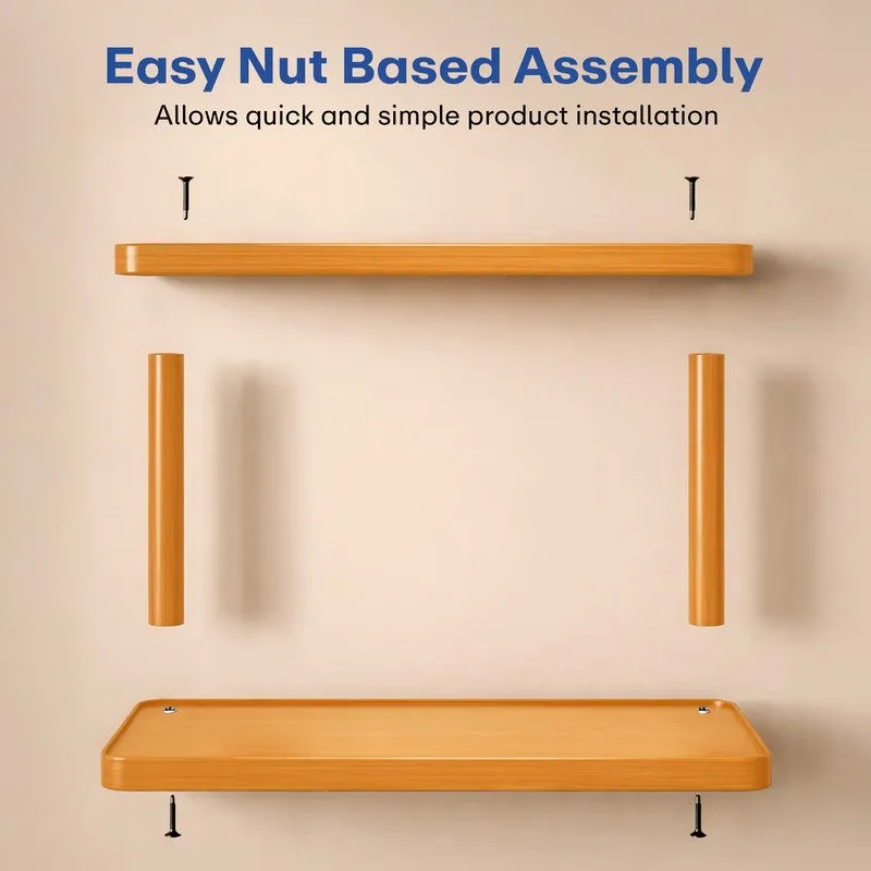 Rioware Grain 2 Tier Edge Wood Racks - Brown media 5