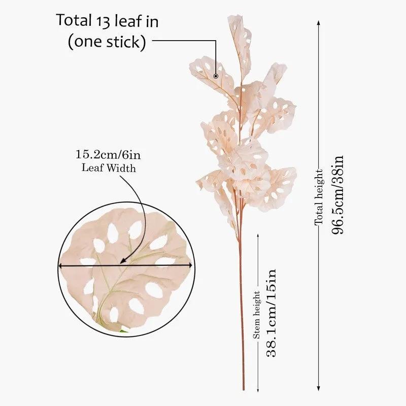 Graceful Petals(Beige) Durable & Decorative Faux Flowers - Set Of Two media 7