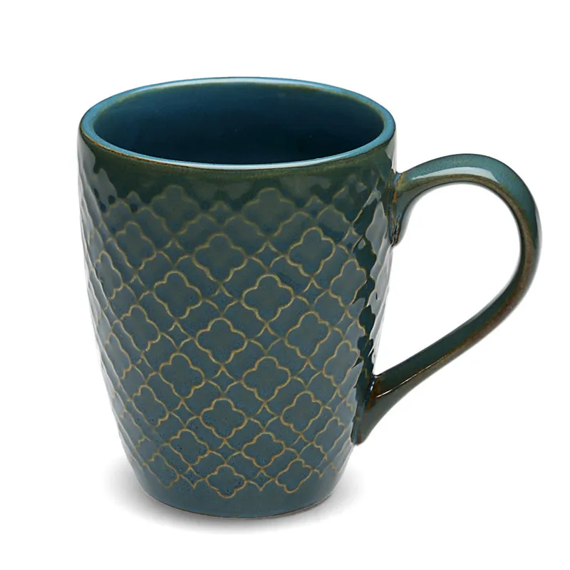 Emerald Ceramic Coffee Mug (370 mL Each) - Set Of Four media 4