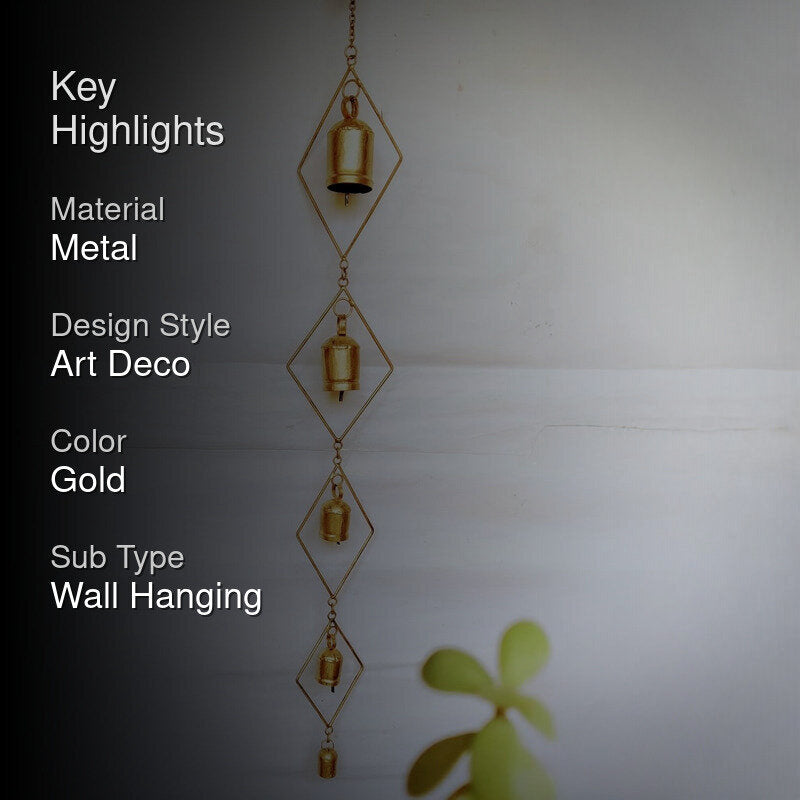 Metal Diamond Bell Windchime media 2