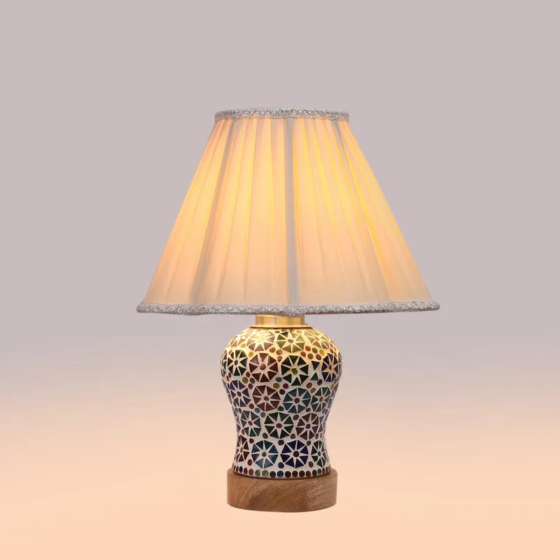 Astrona Pleated Wooden Table Lamp - Multicolor media 6