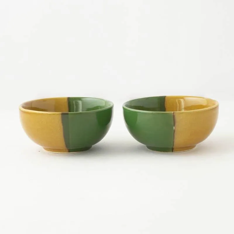 Dual Hue Bowl (Green & Yellow)- Set Of Two media 5