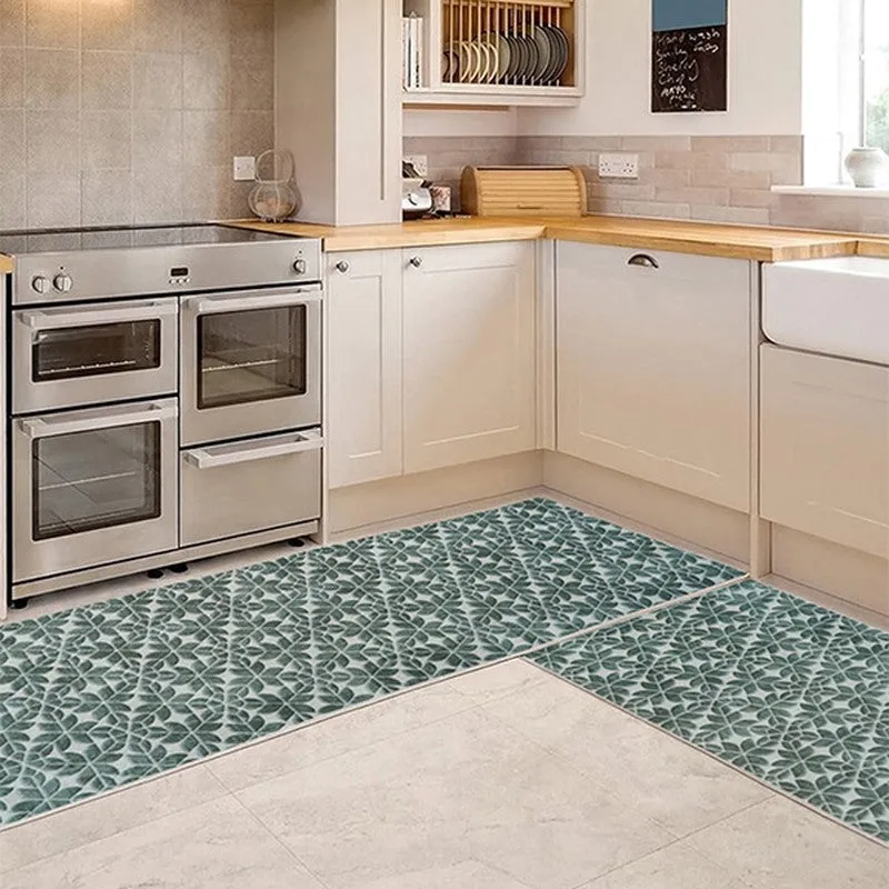 Abstract Balance Kitchen Floor Mats (Midnight Blue) - Set of media 1
