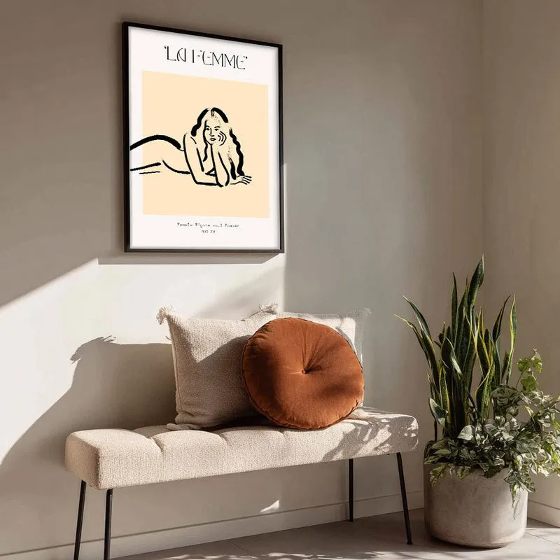 Quiet Allure Canvas Wall Painting With Black Frame media 4