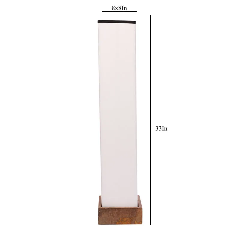 Aamiya Wooden Tower Floor Lamp - Black & White media 5