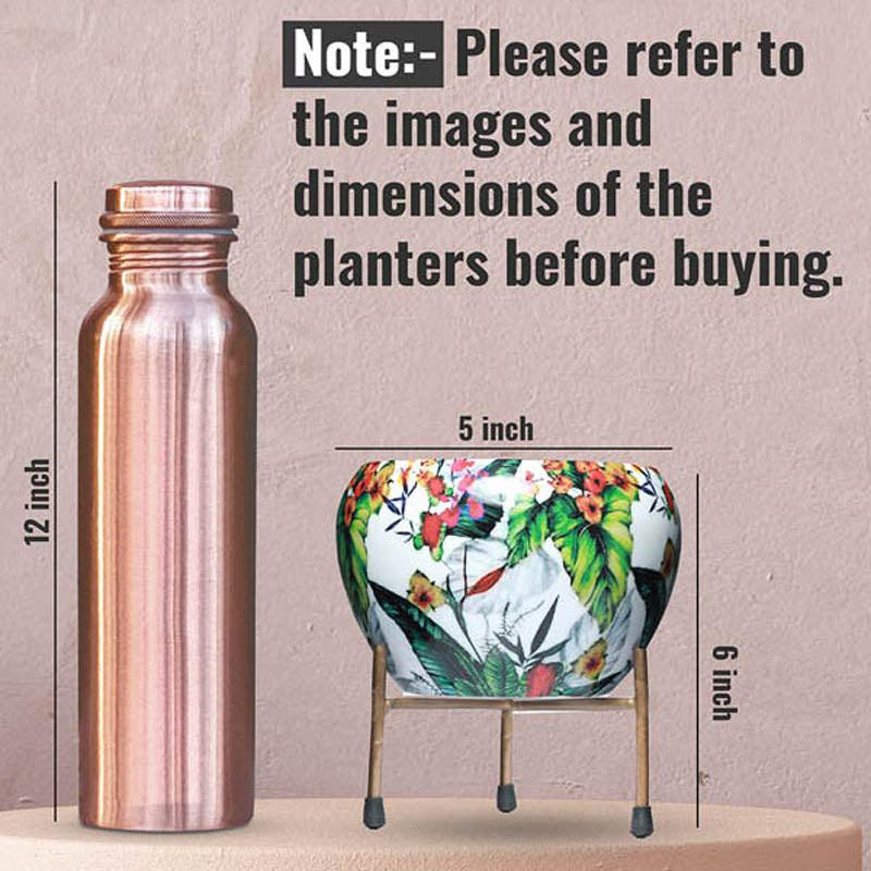 Arrta Handcrafted Planter With Stand - Four Piece Set media 3