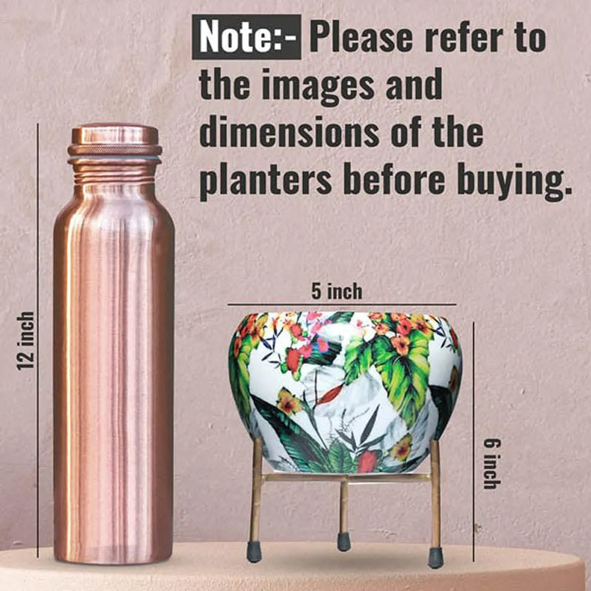 Arrta Handcrafted Planter With Stand - Four Piece Set - 3