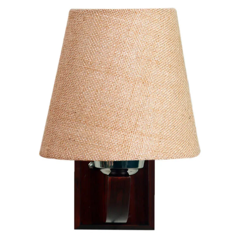 Sandy Serene Conical Wooden Wall Lamp media 6