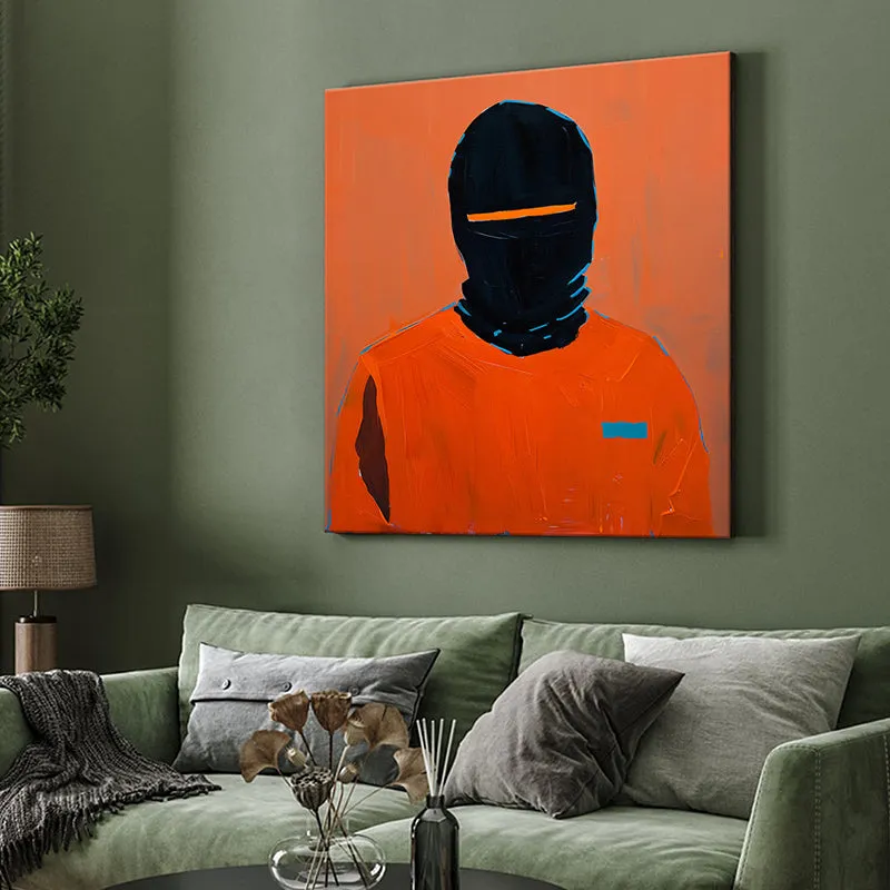 Mysterious Masked Man Wall Painting media 4
