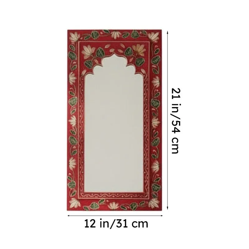 Decorative Wooden Wall Mirror - Red media 8