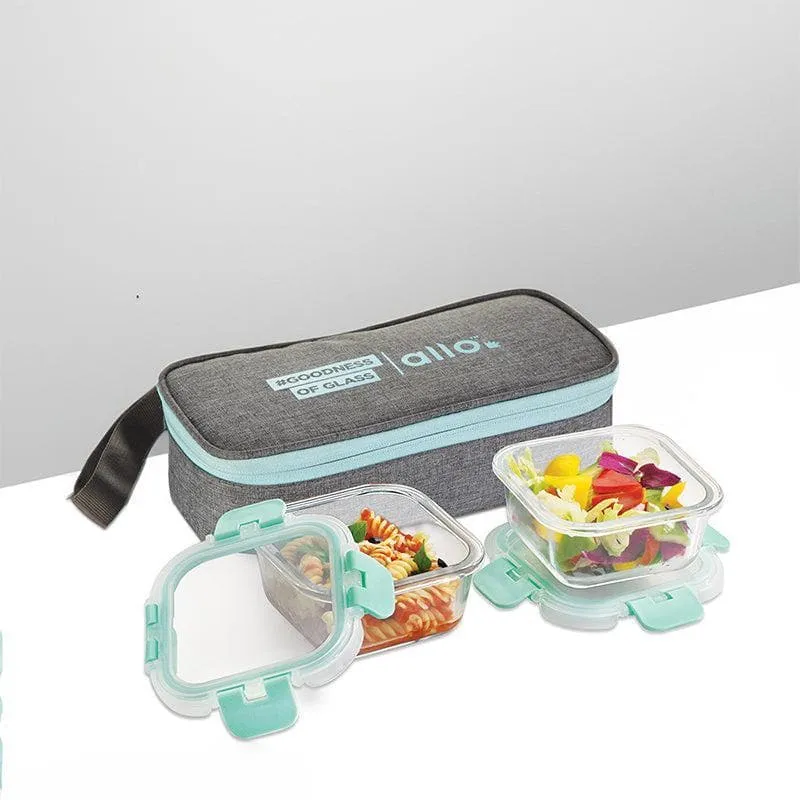 Jonas Lunchbox With Rectangle Grey Bag (310 ML) - Set Of Two media 3