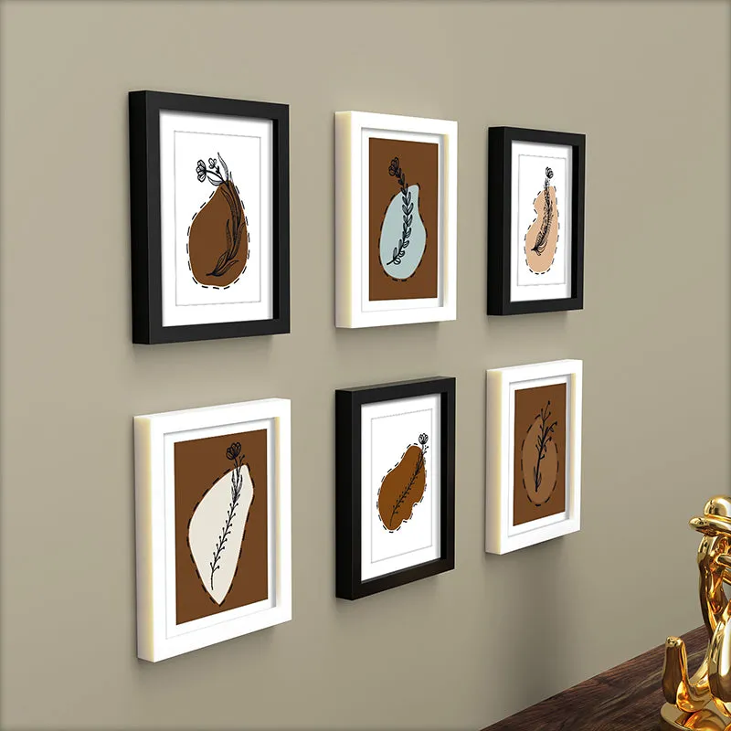Terra Tone Nature Wall Art With Frame - Set Of Six media 7