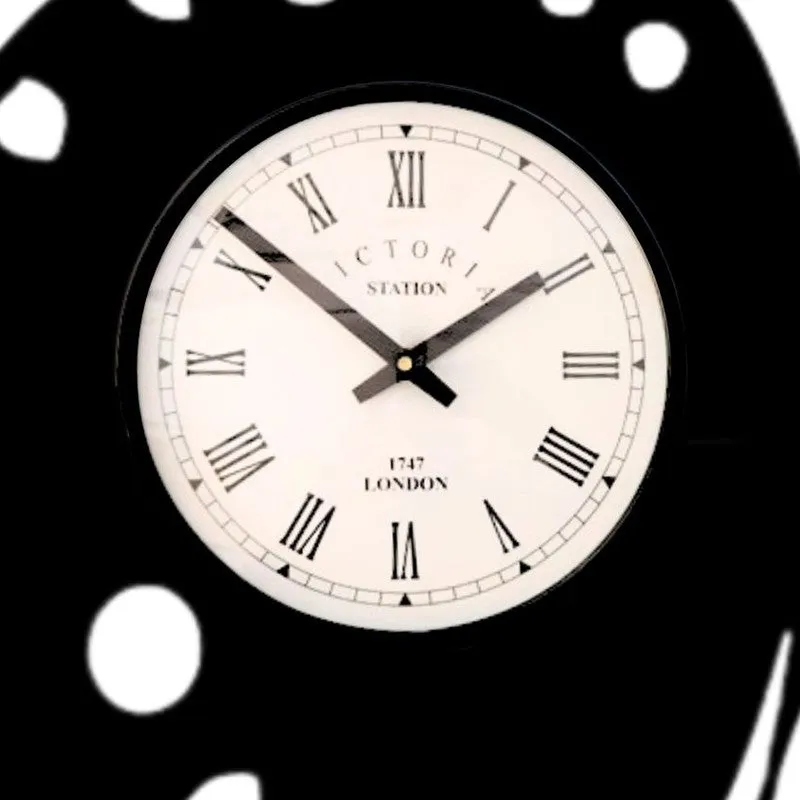 Palette Steel Analog Wall Clock - Black media 5