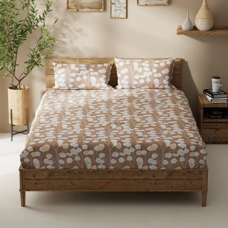 Rivara Bedsheet (Brown) - 115 GSM media 3