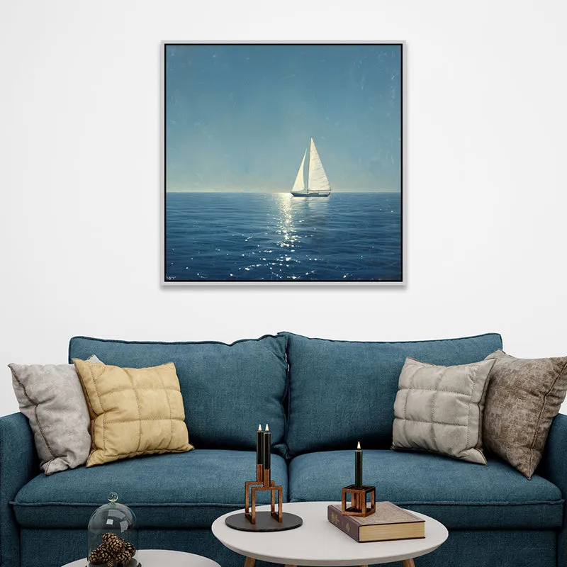 Summer Sails II Canvas Wall Art With Frame media 1