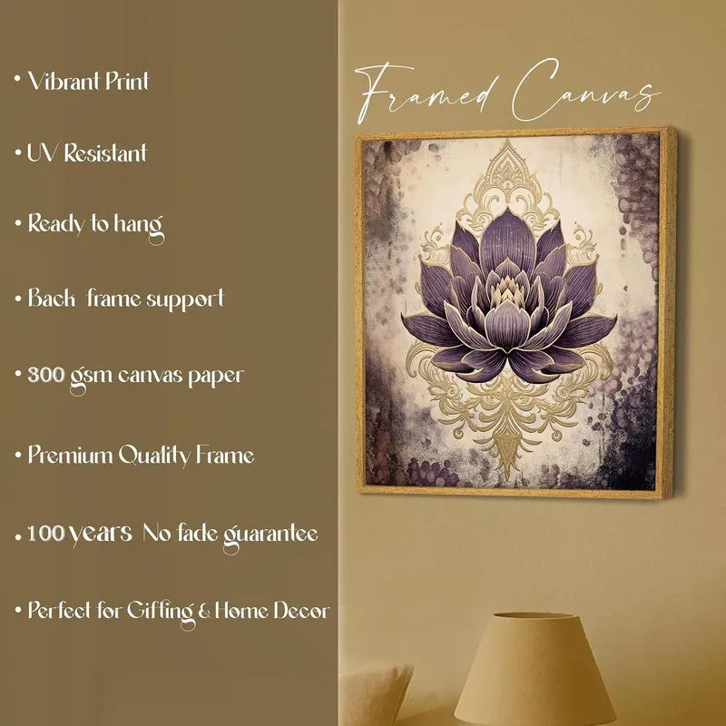 Pastel Lotus Wall Art With Frame media 4